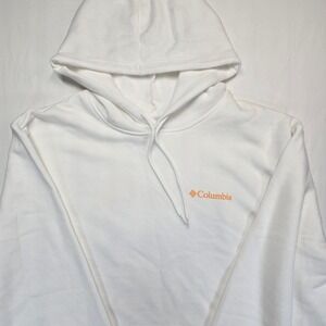 Columbia Mens White Bison Graphic Hoodie Fleece Pullover XL New With Tags